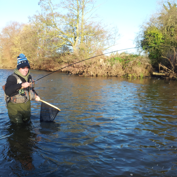 A big Derbyshire rainbow put the heat on Jason but my FWX kept him in the game