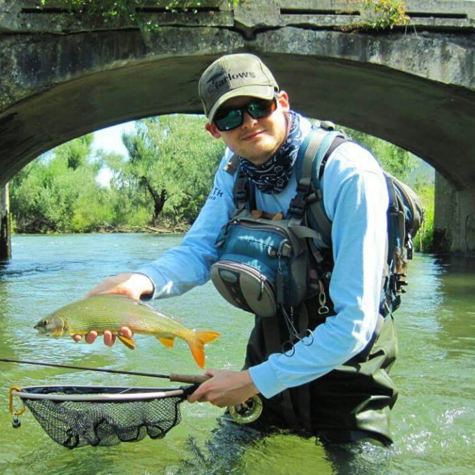 Grayling on dries in Slovenia